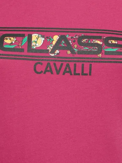 Pre-owned Cavalli Class Logo-print T-shirt In Pink