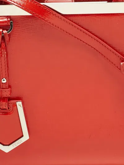 Pre-owned Fendi 2jours Leather Tote Bag In Red