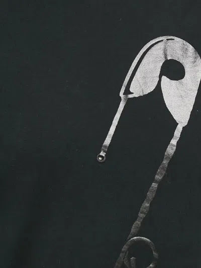 Pre-owned Saint Laurent Paper Clip Print T-shirt In Black