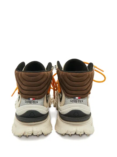 Pre-owned Moncler Vintage Trailgrip Gtx Suede Sneakers In Neutral