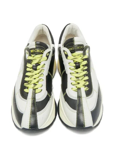 Pre-owned Jimmy Choo Logo-detail Leather Sneakers In White