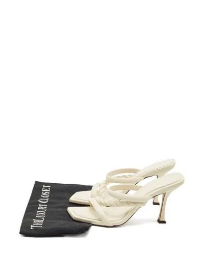 Pre-owned Jimmy Choo Diosa Twisted-strap Sandals In Neutral