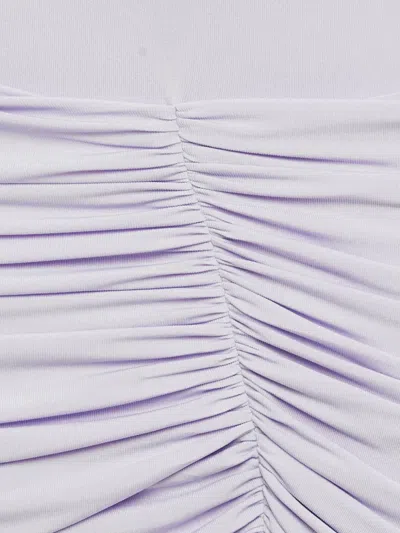 Pre-owned Chats By C.dam Ruched Maxi Dress In Purple