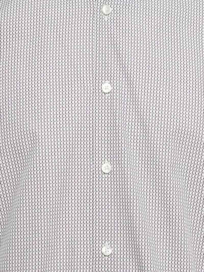 Pre-owned Hugo Boss Micro-print Cotton Shirt In White