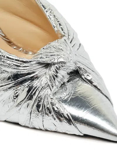 Pre-owned Jimmy Choo Annabell Leather Pumps In Silver