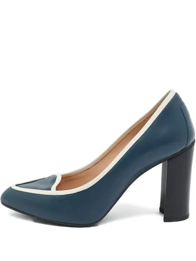 Pre-owned Tod's Block-heel Pumps In Blue