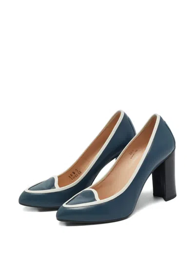 Pre-owned Tod's Block-heel Pumps In Blue