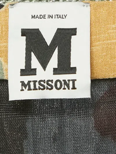 Pre-owned Missoni Crochet-trim Mini Skirt In Brown