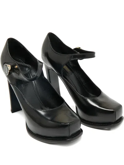 Pre-owned Louis Vuitton Mary-jane Platform Leather Pumps In Black