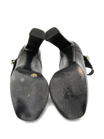 Pre-owned Louis Vuitton Mary-jane Platform Leather Pumps In Black