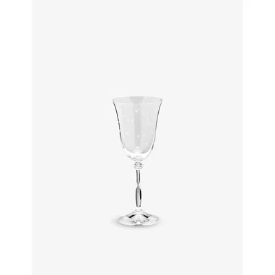 Anna + Nina White Starry Eve Wine Glass Set Of Four 12.5cm In Transparent