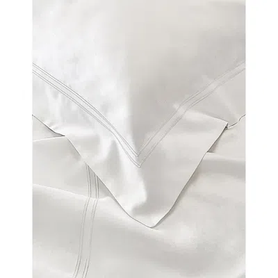 The White Company Symons Double-row Square Cotton Oxford Pillowcase In White