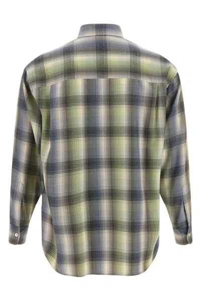 Auralee Plaid Shirt In Gray