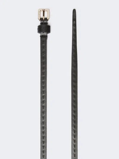 Max Mara Natural Leather Belt In Black