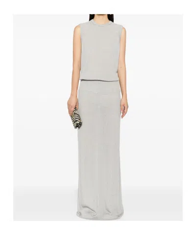 Tom Ford Sequin-embellished Ribbed Tank Top In Gray