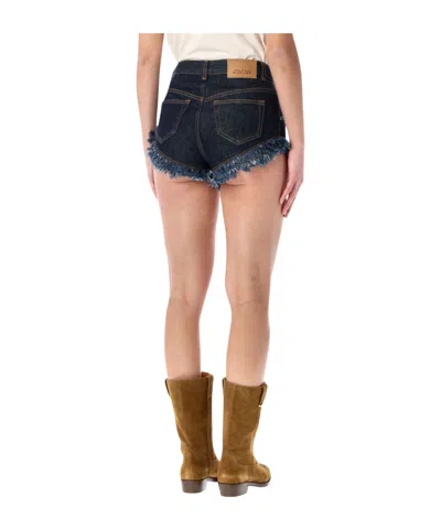 Isabel Marant Étoile Eneidala Denim High Waist Shorts Pockets In Blue