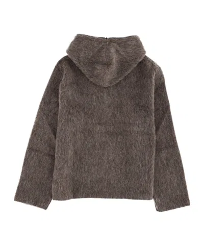 Our Legacy Grey Wool Blend Sweatshirt In Brown