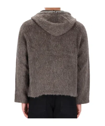 Our Legacy Grey Wool Blend Sweatshirt In Brown