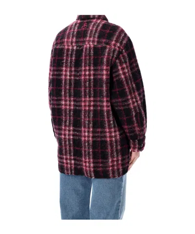 Isabel Marant Étoile Harvely Check Overshirt Jacket Plaid Design In Black