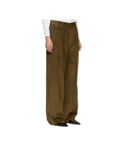 Ami Alexandre Mattiussi Plus-size Cotton Casual Pants In Brown
