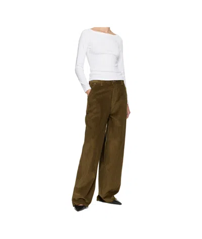 Ami Alexandre Mattiussi Plus-size Cotton Casual Pants In Brown