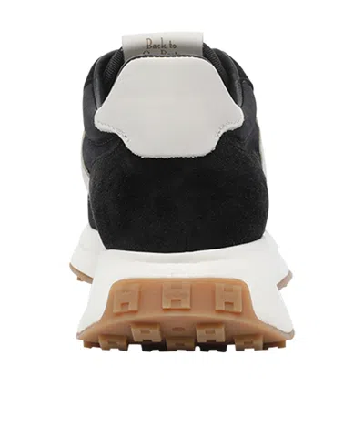 Hogan Logo Patch Lace-up Sneakers In Black