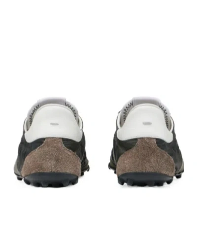 Maison Margiela Sneakers Sprinters In Suede And Leather With Vintage Finish In Black