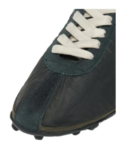 Maison Margiela Sneakers Sprinters In Suede And Leather With Vintage Finish In Black