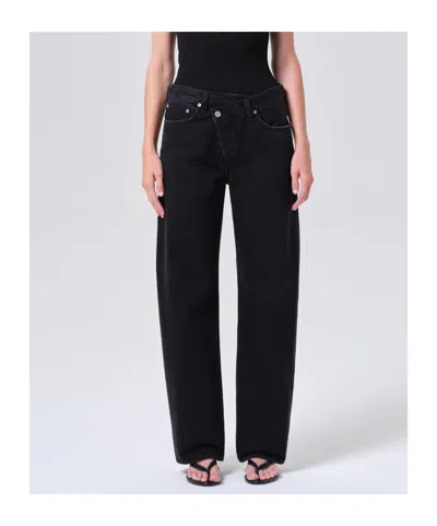 Agolde Arc Criss Cross Jean In Phase In Black