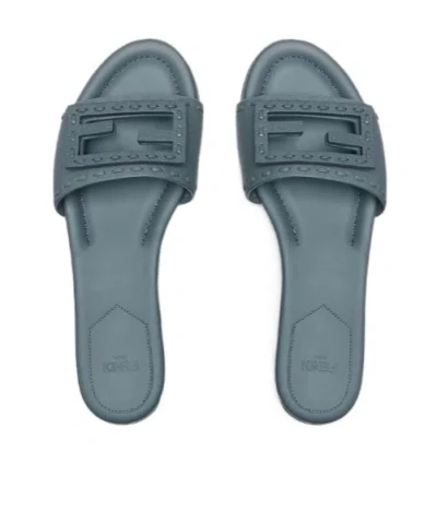 Fendi Baguette Ff Slip-on Slides In Multi