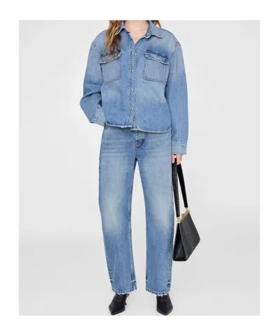 Anine Bing Paxton Shirt In Blue