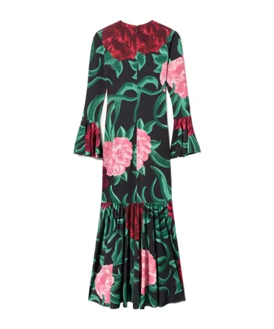 La Doublej La Double J Alba Floral-print Stretch-jersey Midi Dress In Multi