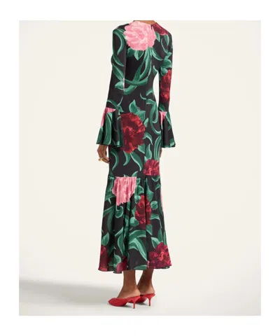 La Doublej La Double J Alba Floral-print Stretch-jersey Midi Dress In Multi