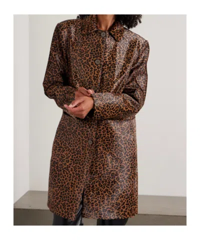 Nour Hammour Leopard-print Coat In Multi