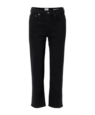 Citizen Of Humanity Delfina High-rise Straight-leg Jeans In Black