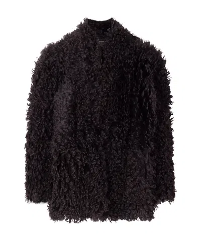 Nour Hammour Amara Collarless Jacket In Black