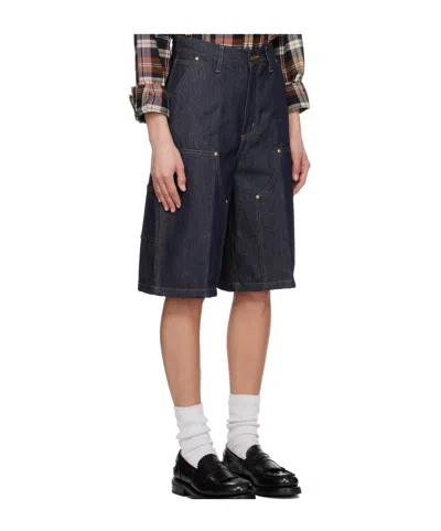 Carhartt Denim Shorts With Belt Loops In Blue
