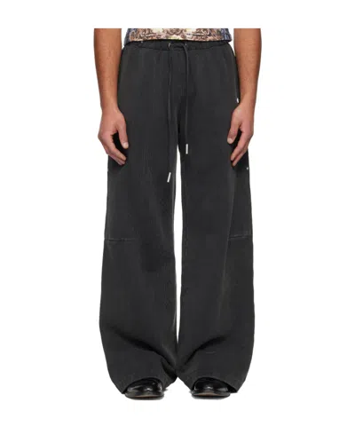 Jean Paul Gaultier Laurier Stamp Jogging Sweatpants In Black