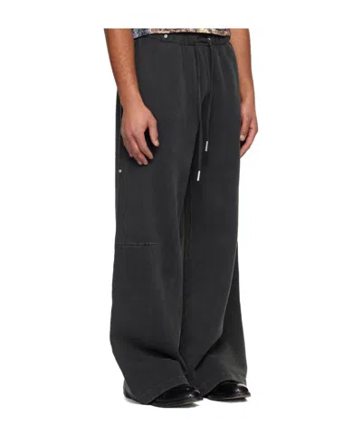 Jean Paul Gaultier Laurier Stamp Jogging Sweatpants In Black