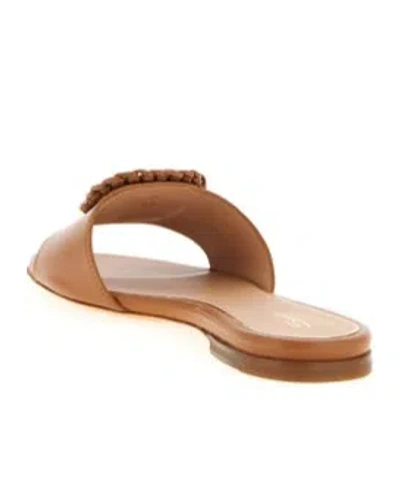 Santoni Corolle Woven Sandals In Brown