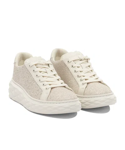 Jimmy Choo Embellished Lace-up Sneakers In Neutral