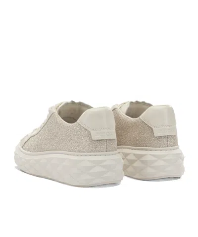 Jimmy Choo Embellished Lace-up Sneakers In Neutral