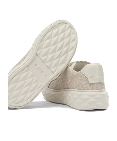 Jimmy Choo Embellished Lace-up Sneakers In Neutral