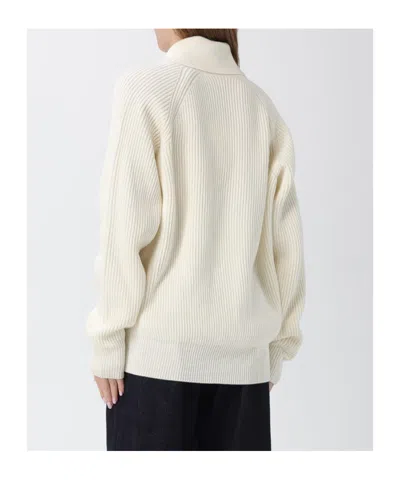 Barena Venezia Ribbed Shawl-collar Cardigan In White