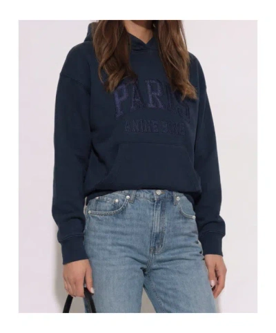 Anine Bing Long-sleeved Sweatshirt In Blue