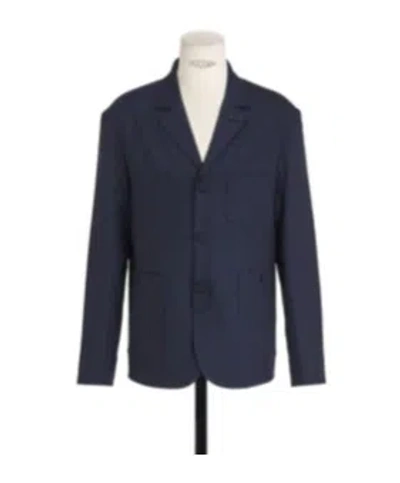 Dior Single-breasted Blazer In Blue