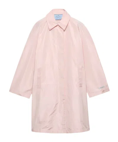 Prada Technical Taffeta Coat In Pink
