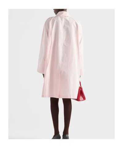 Prada Technical Taffeta Coat In Pink