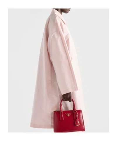 Prada Technical Taffeta Coat In Pink