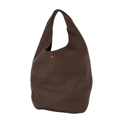 Apc A.p.c. Le Neige Shopper Bag In Brown